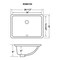 Ruvati 18 x 13 inch Undermount Bathroom Sink Black Rectangular Porcelain Ceramic with Overflow RVB0720BK - alternate 2